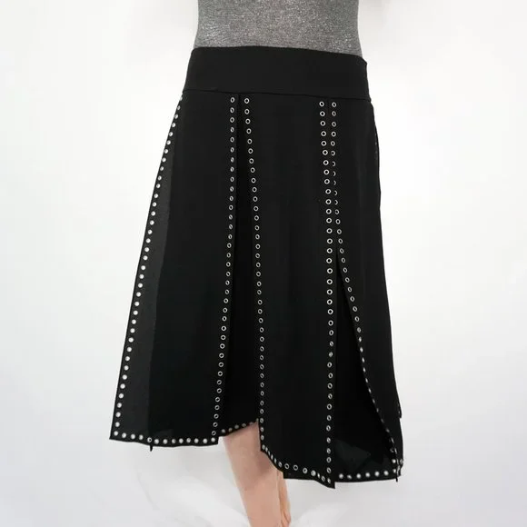 MICHAEL KORS COLLECTION Metal Eyelet Layered Skirt - Picture 8 of 8